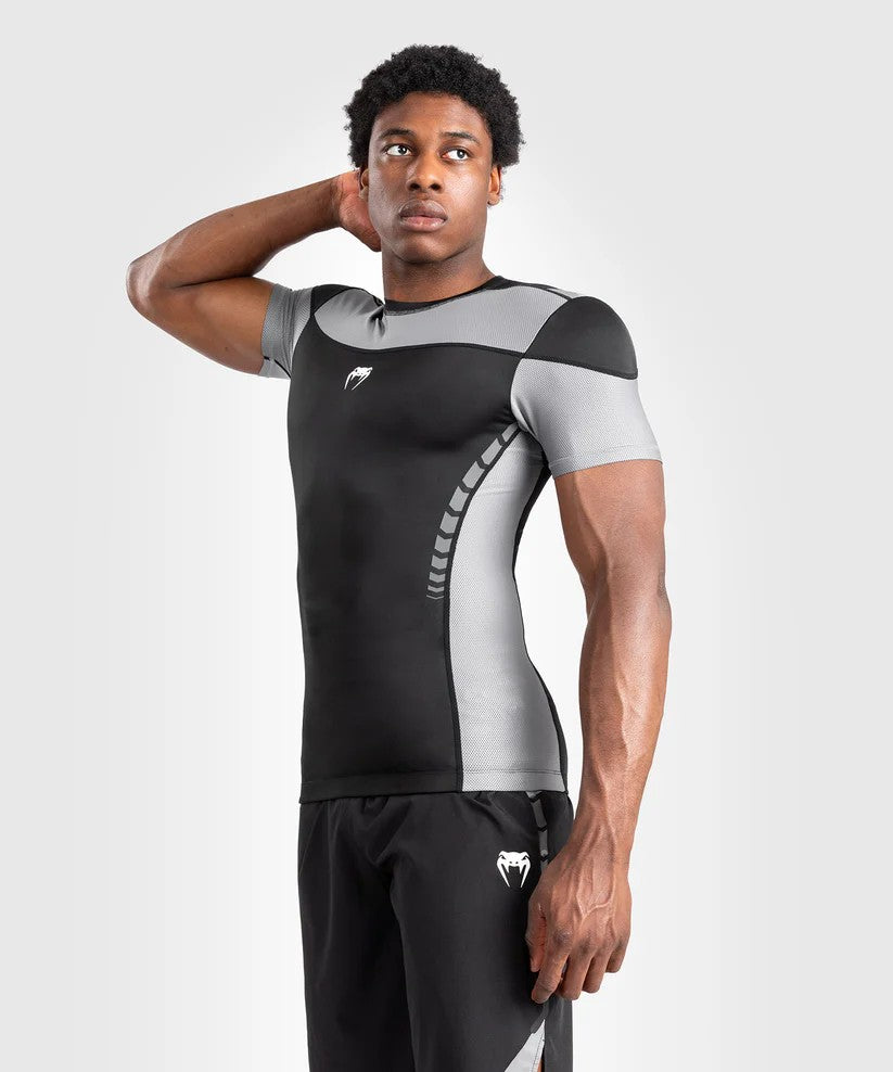 Venum Rashguard Męski Tempest Krótki Rękaw Czarny/Szary
