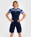 Venum Rashguard Męski Tempest Krótki Rękaw Granatowy/Błękitny