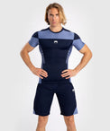 Venum Rashguard Męski Tempest Krótki Rękaw Granatowy/Błękitny