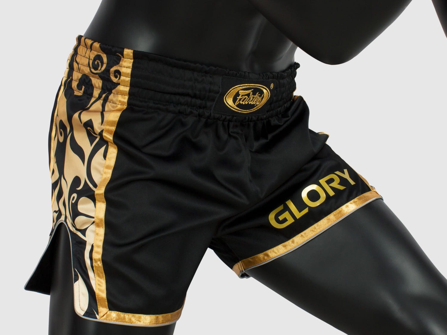 Fairtex Spodenki Muay Thai BSG1 Glory Czarne/Złote