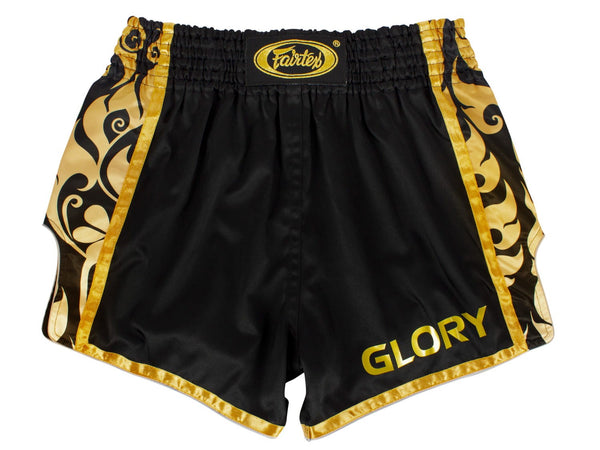 Fairtex Spodenki Muay Thai BSG1 Glory Czarne/Złote