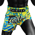 Fairtex Spodenki Muay Thai Magma BS1927 Żółte/Niebieskie