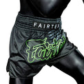 Fairtex Spodenki Muay Thai Racer BS1924 Czarne/Zielone