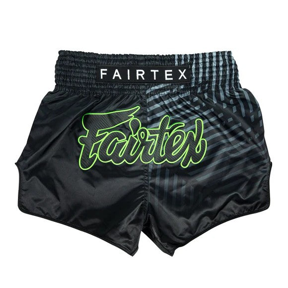 Fairtex Spodenki Muay Thai Racer BS1924 Czarne/Zielone