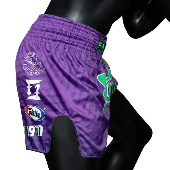 Fairtex Spodenki Muay Thai Racer BS1922 Granatowe/Zielone