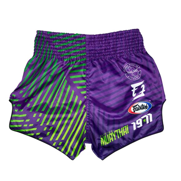 Fairtex Spodenki Muay Thai Racer BS1922 Granatowe/Zielone