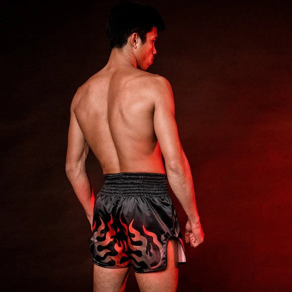 Fairtex Spodenki Muay Thai Volcano BS1921 Czarne/Czerwone