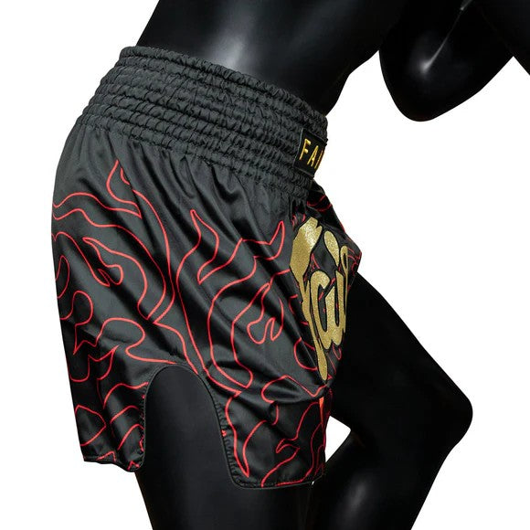 Fairtex Spodenki Muay Thai Lava BS1920 Czarne/Czerwone