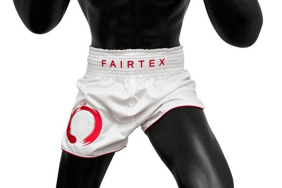 Fairtex Spodenki Muay Thai ENSO BS1918 Białe/Czerwone