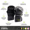 StormCloud Rękawice do MMA StarFall Sparingowe Grafit-Limonka 7oz