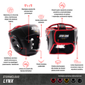 StormCloud Kask Bokserski dla dzieci Lynx Czarno-Różowy