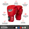StormCloud Rękawice Muay Thai ze skóry naturalnej Blizzard Classic Niebieskie
