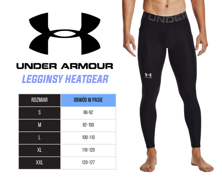 Under Armour Heatgear Legginsy męskie Czarne
