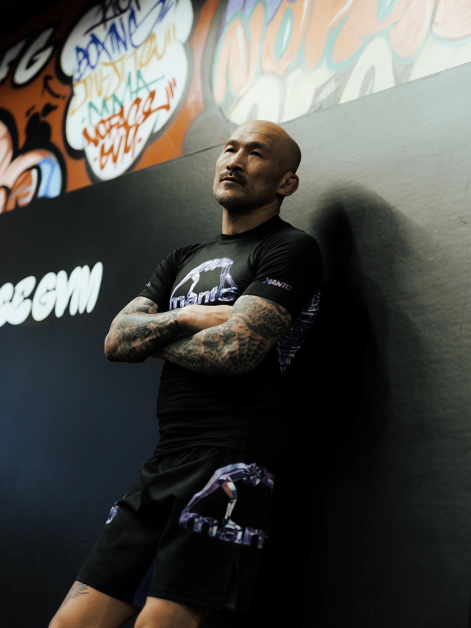 MANTO Rashguard Męski Krótki Rękaw MIRAGE Czarny