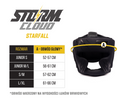 StormCloud Kask Bokserski StarFall Biało-Żółty
