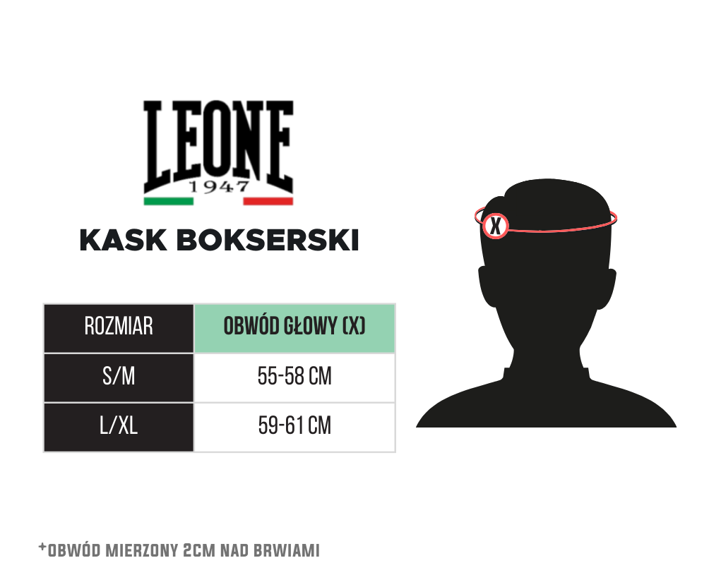 Leone Kask Bokserski The Greatest ze Skóry Naturalnej z Ochroną Nosa Czarny