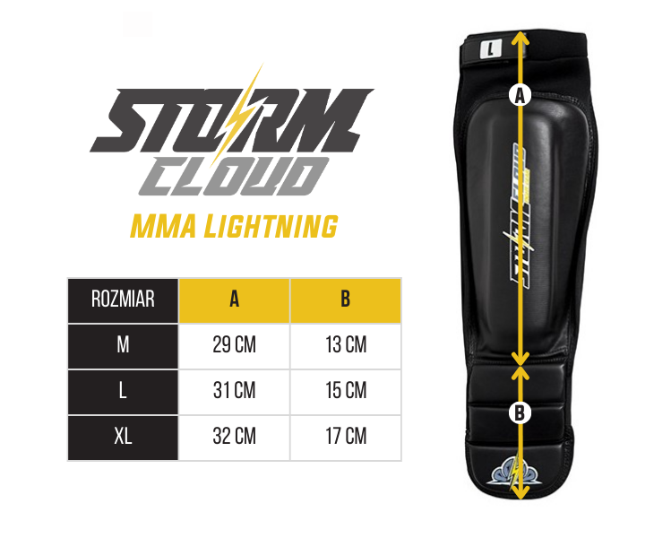 StormCloud Ochraniacze Piszczeli MMA Lightning