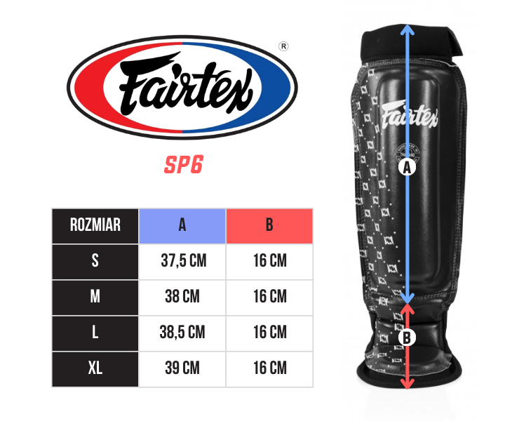 Fairtex Ochraniacze Piszczeli SP6 Czarne
