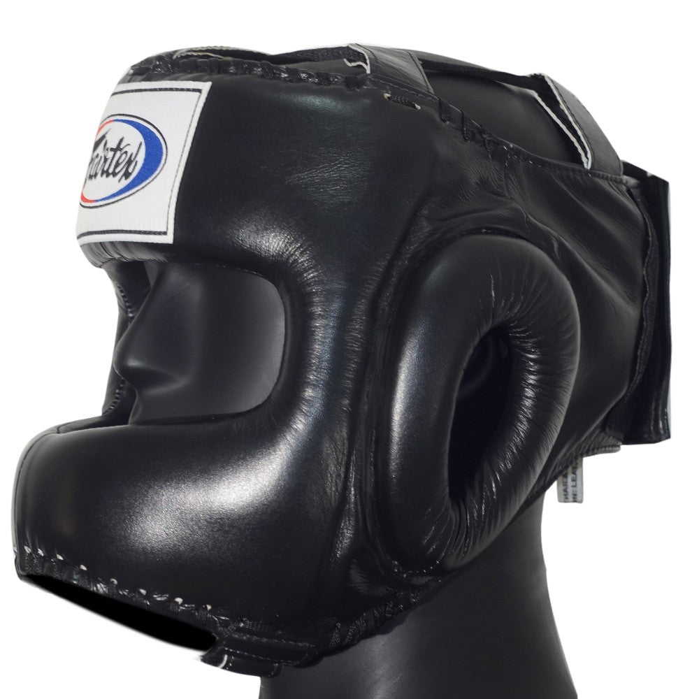 Fairtex Kask Bokserski HG4 z Ochroną Nosa Czarny