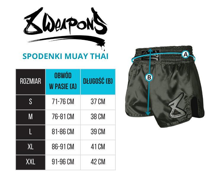 8 Weapons Spodenki Muay Thai Sak Yant Tigers Białe