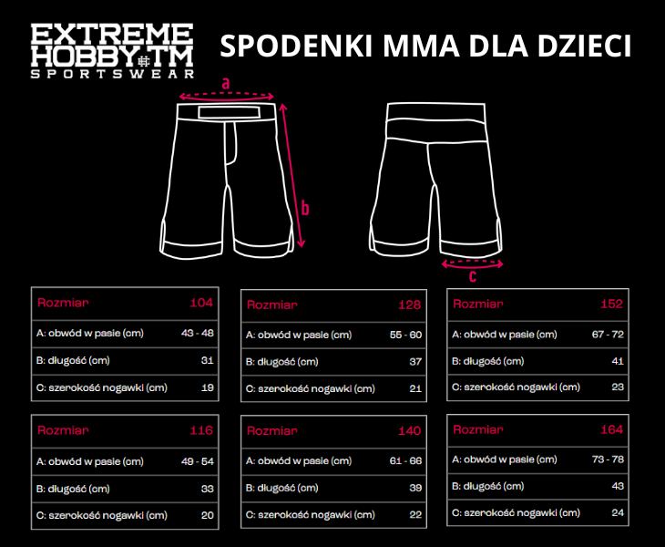 Extreme Hobby Spodenki MMA Dziecięce Wrestling Białe