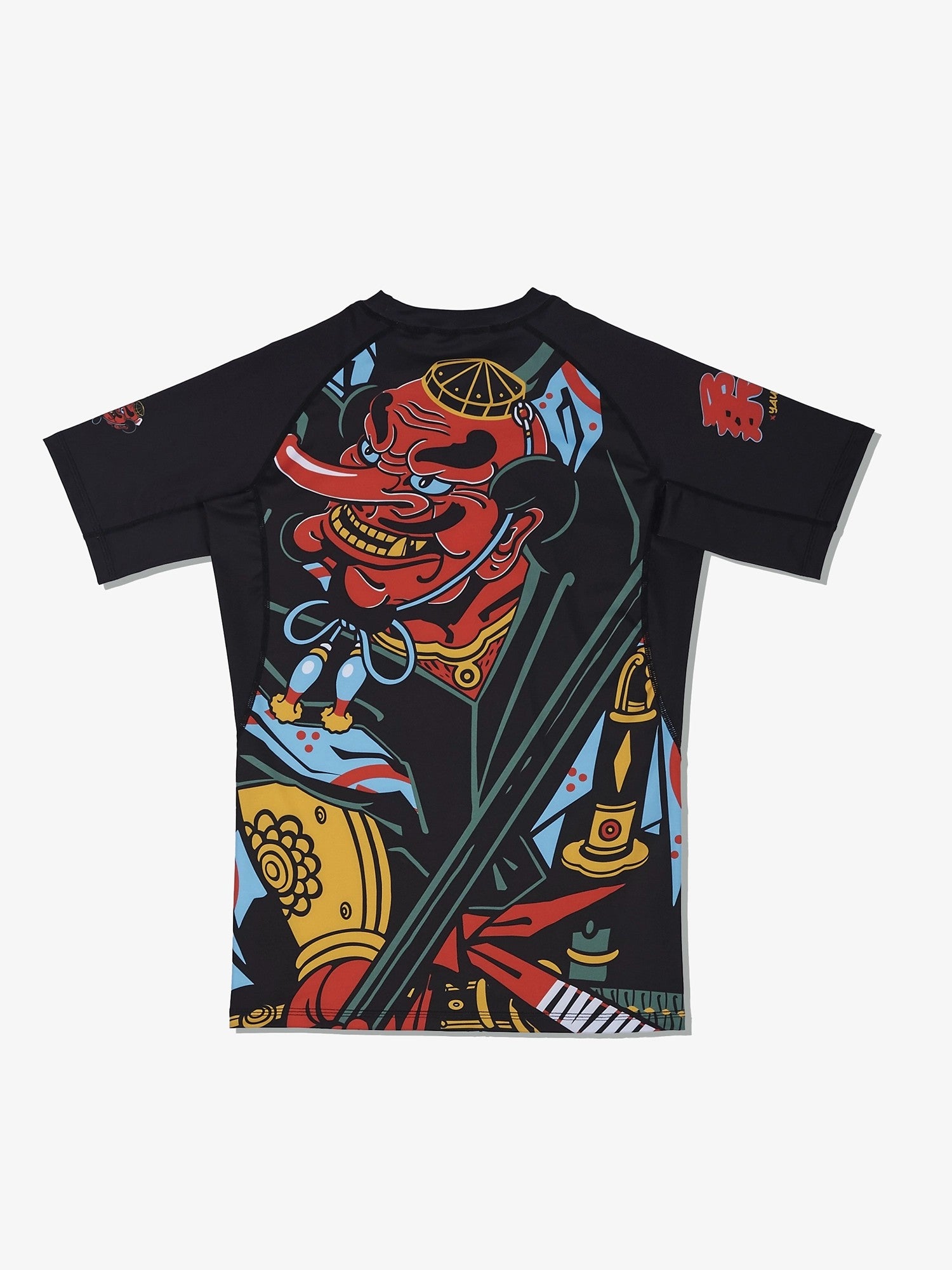 MANTO Rashguard Męski Krótki Rękaw TENGU Czarny
