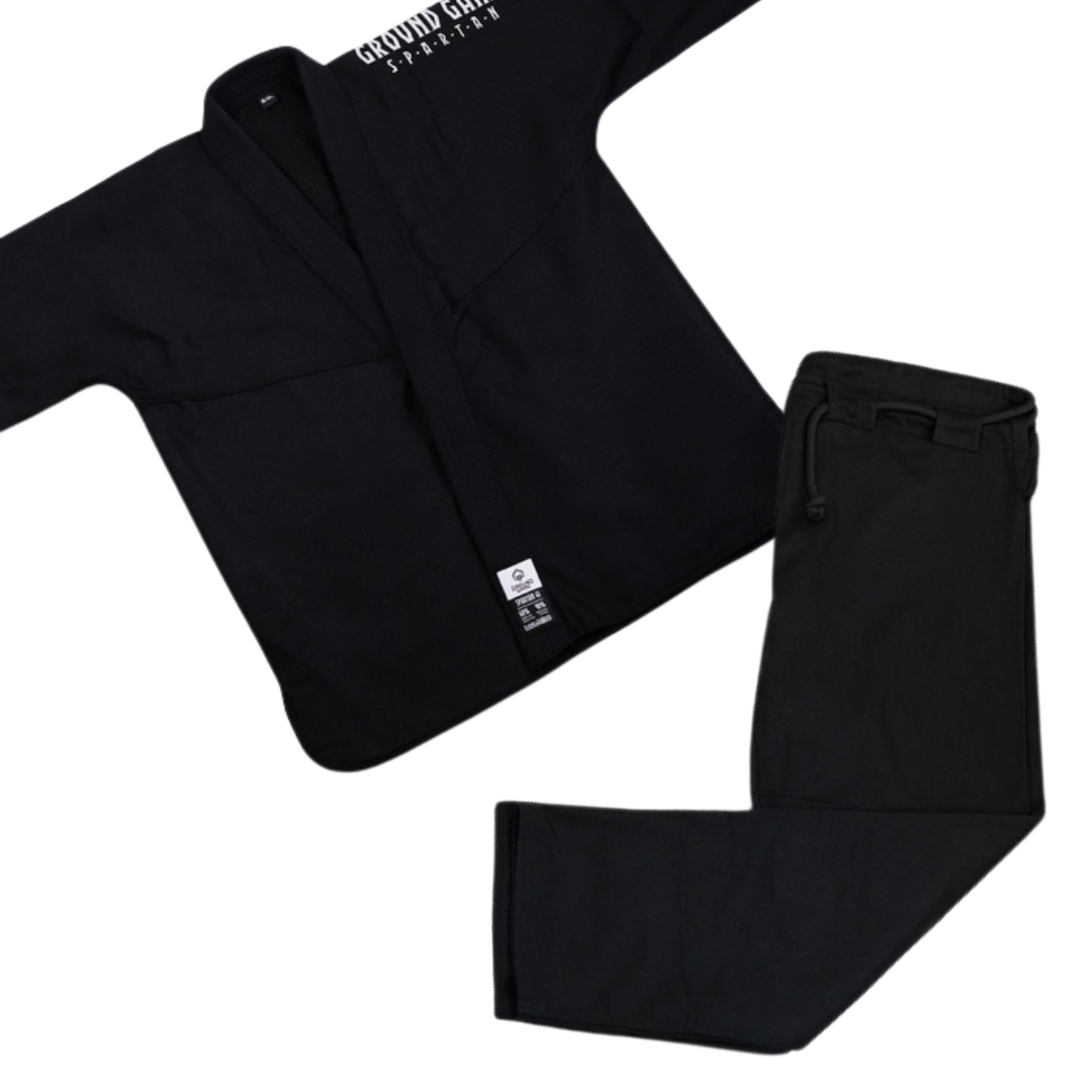 Ground Game Kimono/Gi BJJ Męskie Spartan Czarne