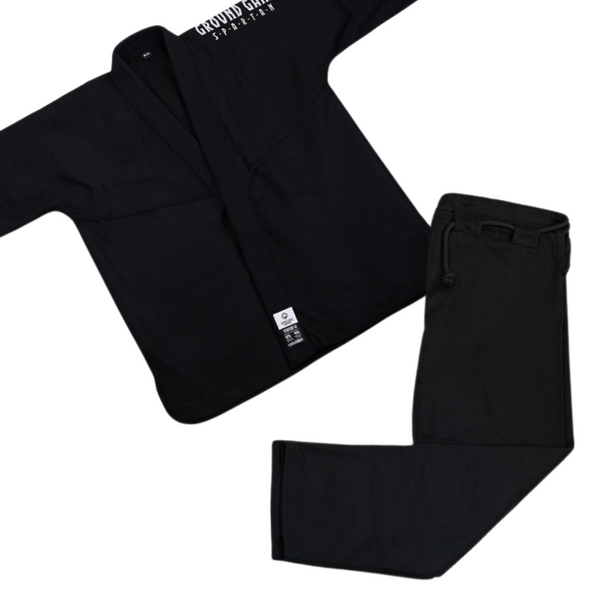 Ground Game Kimono/Gi BJJ Męskie Spartan Czarne