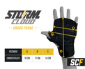 StormCloud Cross CG-1 otwarte rękawiczki treningowe czarne