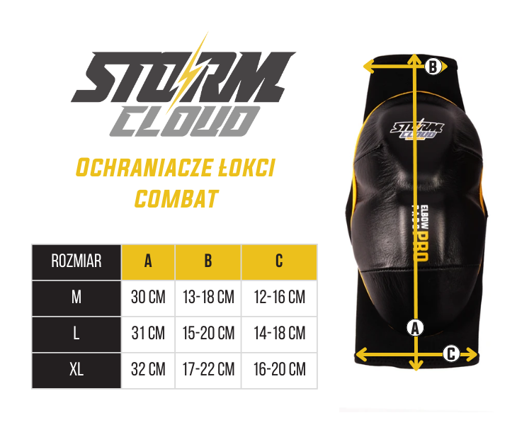 StormCloud Ochraniacze Na Łokcie Combat Czarne