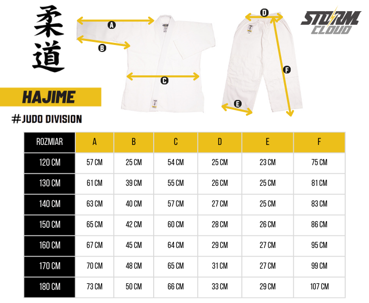 StormCloud Judoga dla Dzieci Biała Hajime z białym pasem gratis