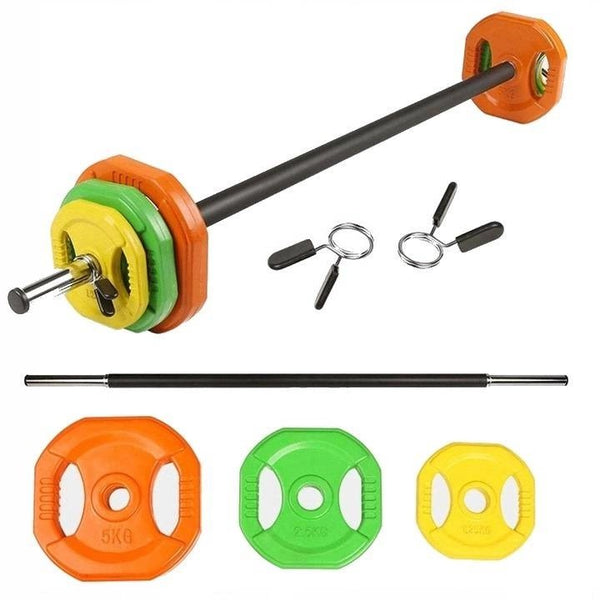 4FIZJO Sztanga fitness z obciążeniem 20kg kolorowa