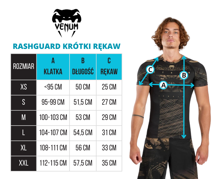 Venum Rashguard Męski G-Fit AIR Krótki rękaw Czarny
