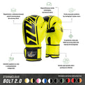 StormCloud Rękawice bokserskie Bolt 2.0 Neon Lime