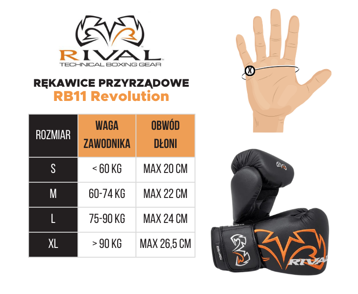 Rival Rękawice Bokserskie Przyrządowe RB11 Evolution Srebrne
