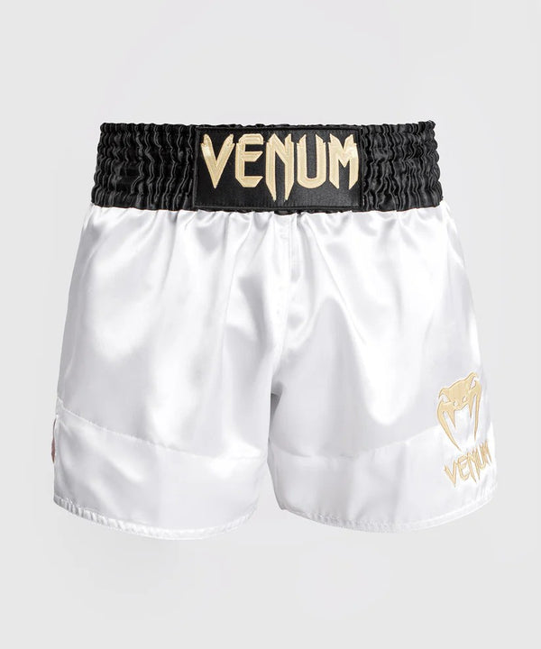 Venum Spodenki Muay Thai Classic Białe/Czarne/Złote