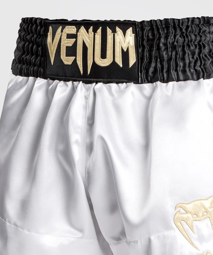 Venum Spodenki Muay Thai Classic Białe/Czarne/Złote