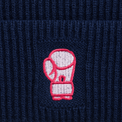 Bokserska Ferajna Czapka Zimowa Beanie z Motywem Rękawicy Bokserskiej Granatowa