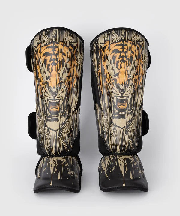 Venum Ochraniacze Piszczeli Tiger Black-Neon Orange