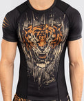 Venum Rashguard Tiger Krótki Rękaw Black/Neon Orange