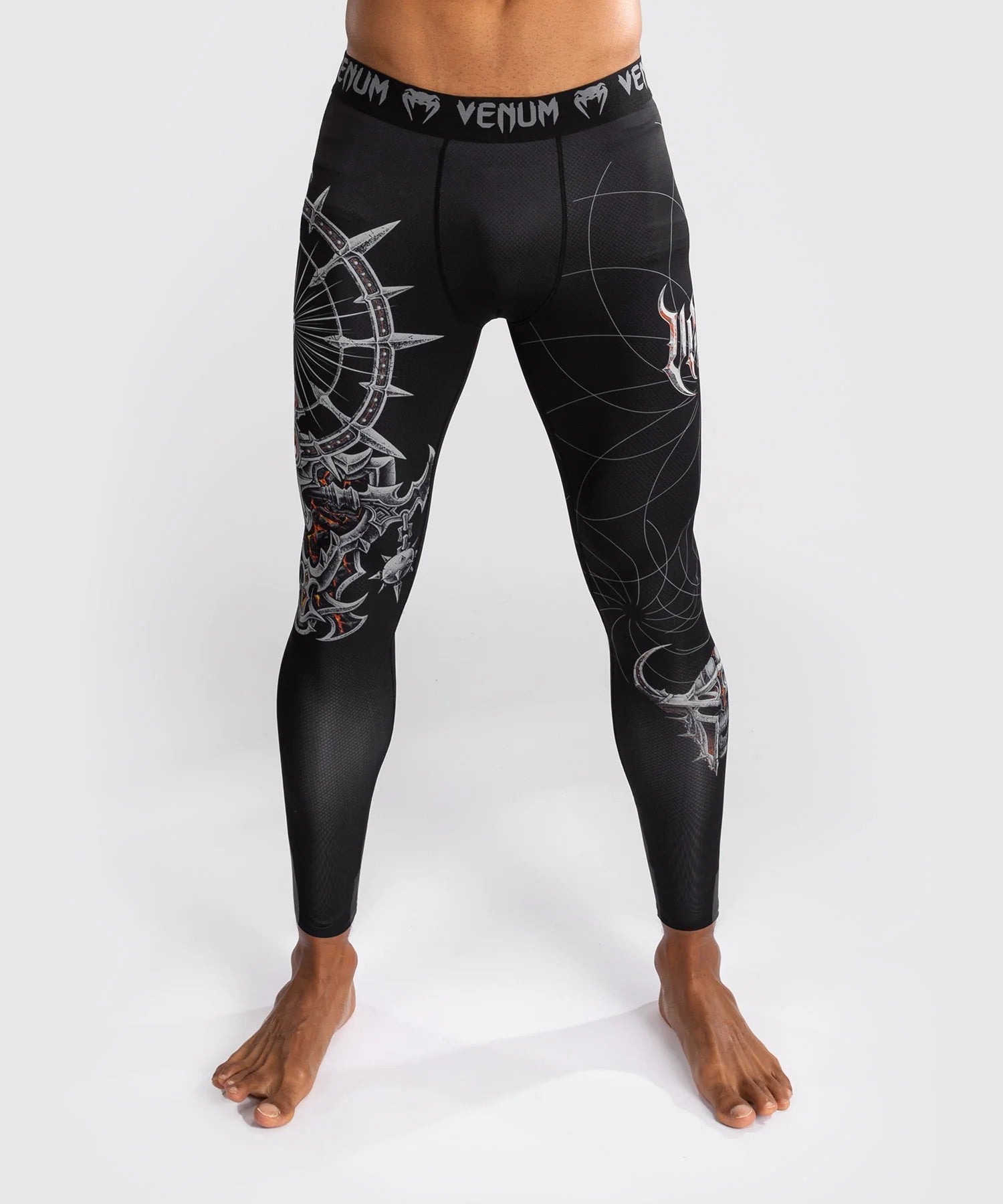 Venum Legginsy Gladiator 5.0 Czarno-srebrne