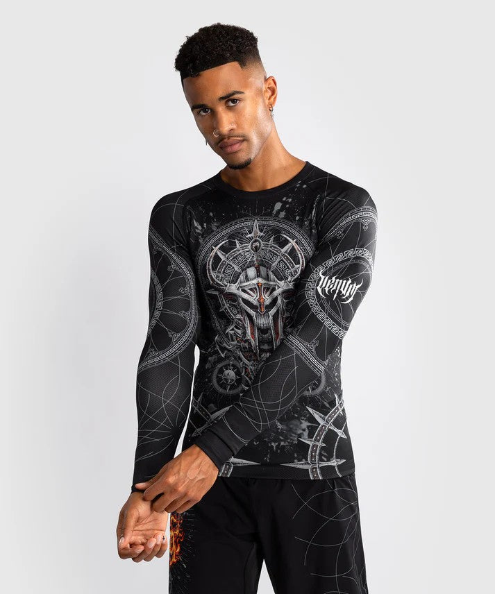 Venum Rashguard Gladiator 5.0 Długi Rękaw Czarno-srebrny