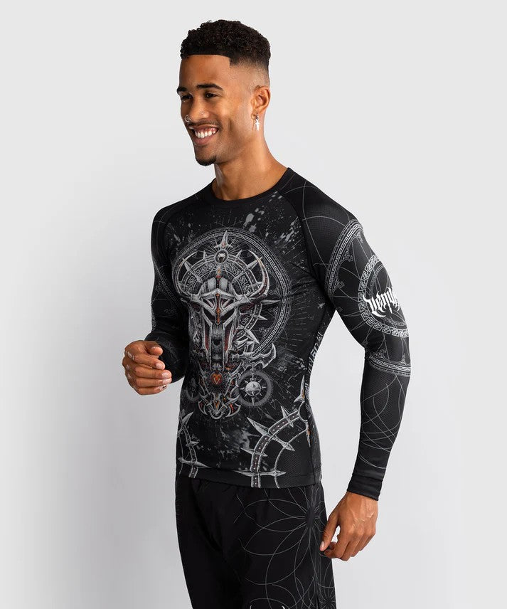 Venum Rashguard Gladiator 5.0 Długi Rękaw Czarno-srebrny