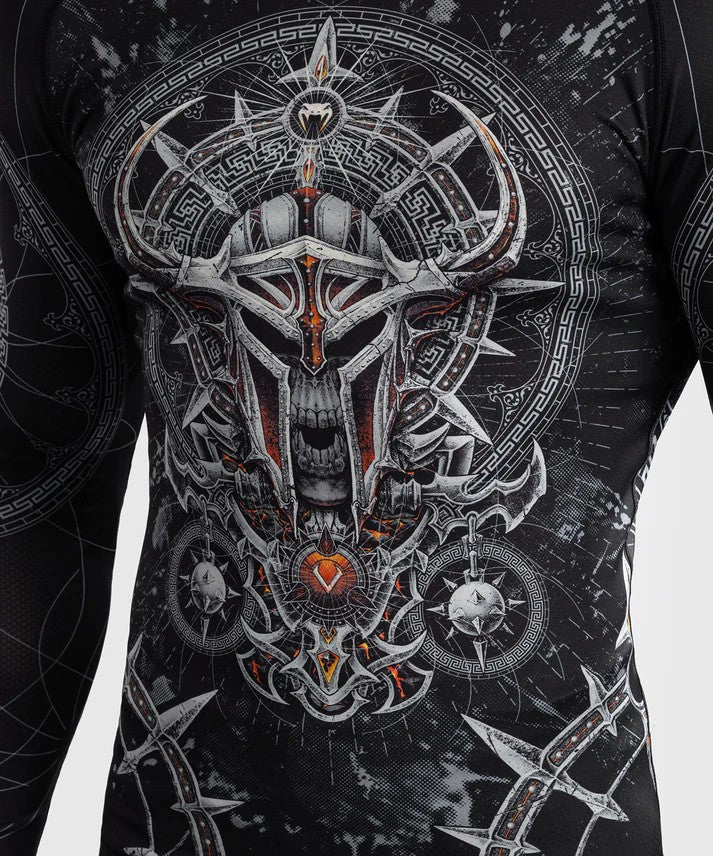 Venum Rashguard Gladiator 5.0 Długi Rękaw Czarno-srebrny