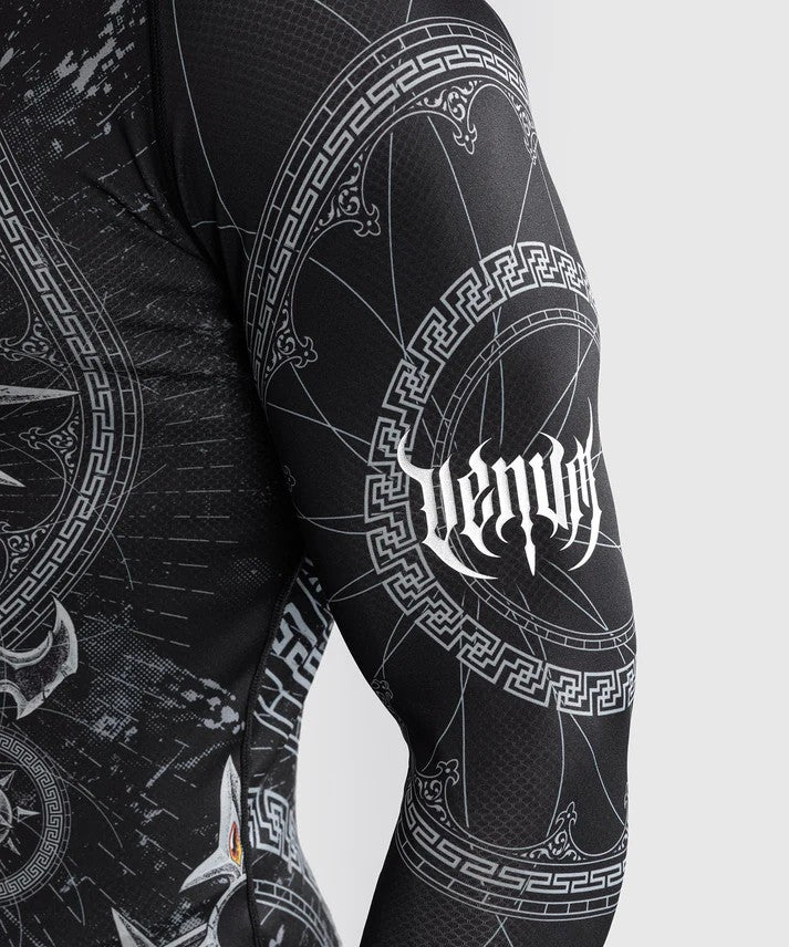 Venum Rashguard Gladiator 5.0 Długi Rękaw Czarno-srebrny