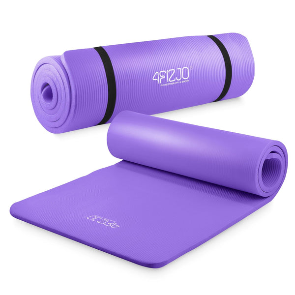 4FIZJO Mata do ćwiczeń fitness NBR 180 × 60 cm - fioletowa