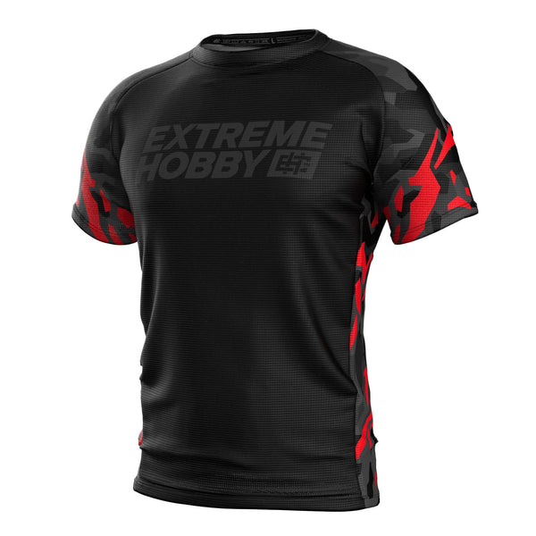 Extreme Hobby Koszulka Techniczna Black Panther Czarno-Czerwona