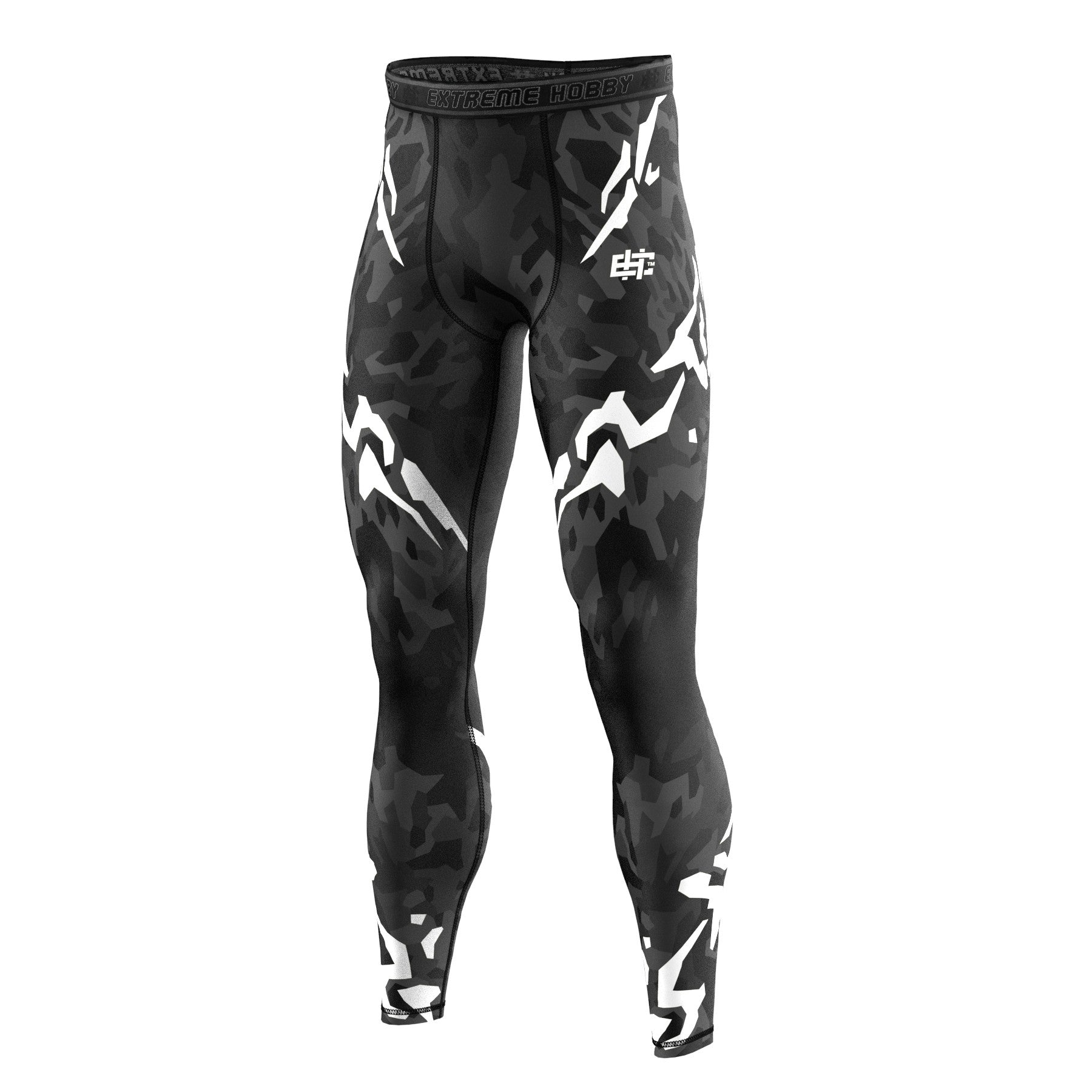 Extreme Hobby Legginsy Black Panther Czarny-Biały