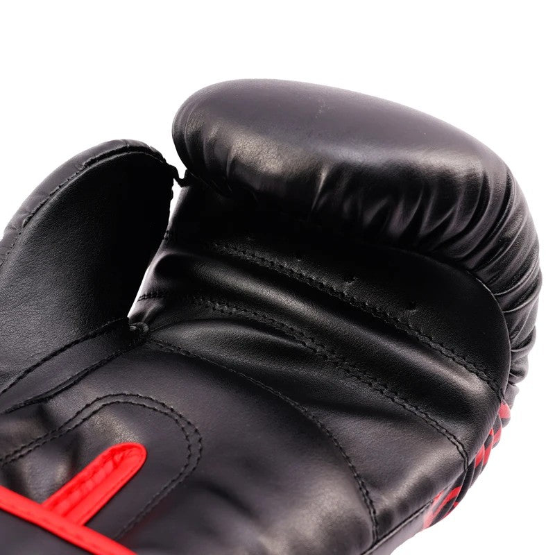 Zestaw Kickboxing Rękawice bokserskie Lynx Czarno-Czerwone + Ochraniacze na piszczele + Owijki + Ochraniacz Szczęki Pro