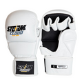 Zestaw MMA Premium Rękawice MMA Hurricane 2.0 Białe + Ochraniacze Kolan Combat + Ochraniacz Szczęki OPRO Silver + Owijki 2,5M